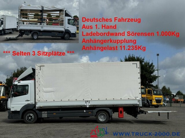 Mercedes-Benz Atego 818 Plane + Spriegel L+R LBW 1.000kg - Furgão de toldo: foto 1 Mercedes-Benz Atego 818 Plane + Spriegel L+R LBW 1.000kg - Furgão de toldo: foto 1