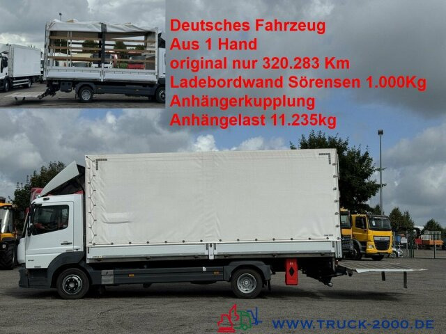 Mercedes-Benz Atego 818 Plane + Spriegel L+R LBW 1.000kg - Furgão de toldo: foto 1 Mercedes-Benz Atego 818 Plane + Spriegel L+R LBW 1.000kg - Furgão de toldo: foto 1