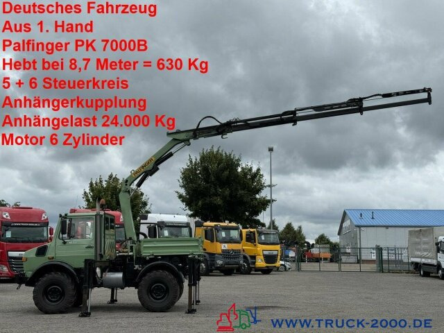 Unimog U 1400 Kran PK 7000B Kran 5+6 Steuerkreis + AHK - Veículo comercial: foto 1 Unimog U 1400 Kran PK 7000B Kran 5+6 Steuerkreis + AHK - Veículo comercial: foto 1