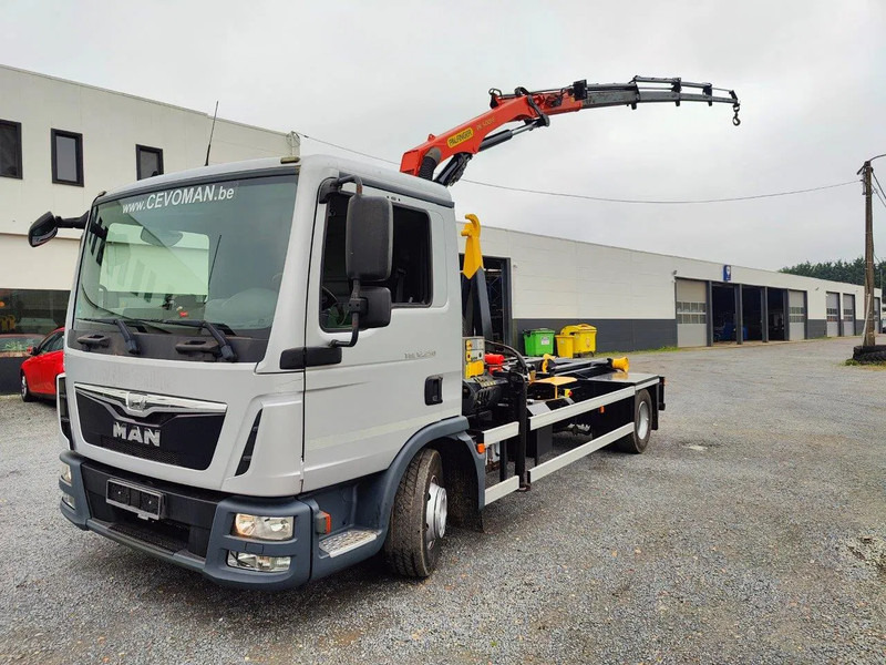 MAN TGL 12.250 Container + Palfinger PK5001 Remote - Caminhão polibenne, Caminhão grua: foto 1 MAN TGL 12.250 Container + Palfinger PK5001 Remote - Caminhão polibenne, Caminhão grua: foto 1
