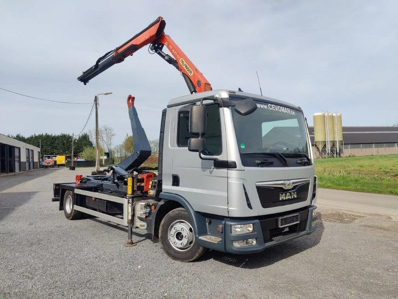MAN TGL 12.250 Containersysteem met kraan Palfinger PK9001 + Remote - Caminhão polibenne, Caminhão grua: foto 2 MAN TGL 12.250 Containersysteem met kraan Palfinger PK9001 + Remote - Caminhão polibenne, Caminhão grua: foto 2