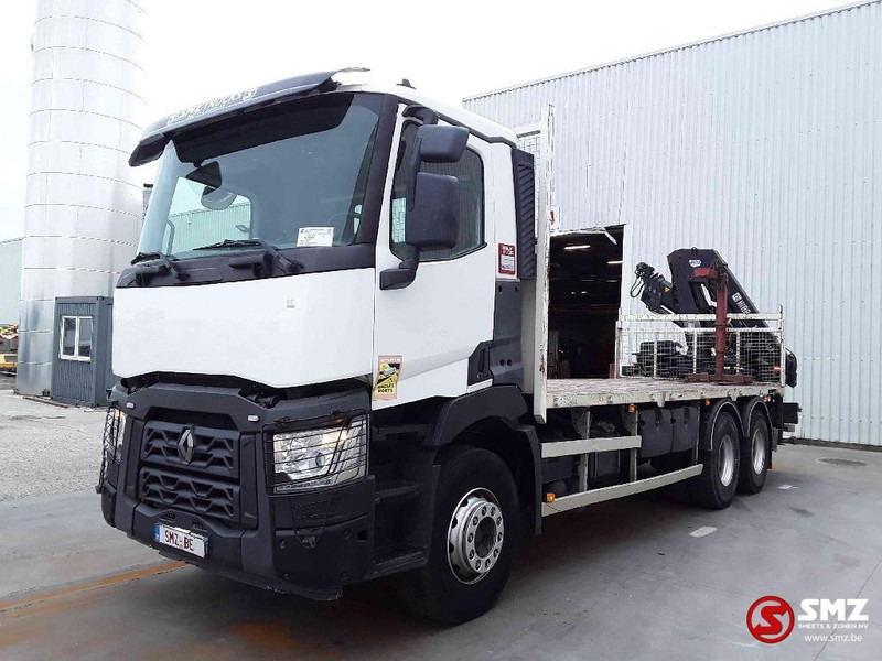 Renault C 380 hiab 188-3 remote - Camião de caixa aberta/ Plataforma, Caminhão grua: foto 3 Renault C 380 hiab 188-3 remote - Camião de caixa aberta/ Plataforma, Caminhão grua: foto 3