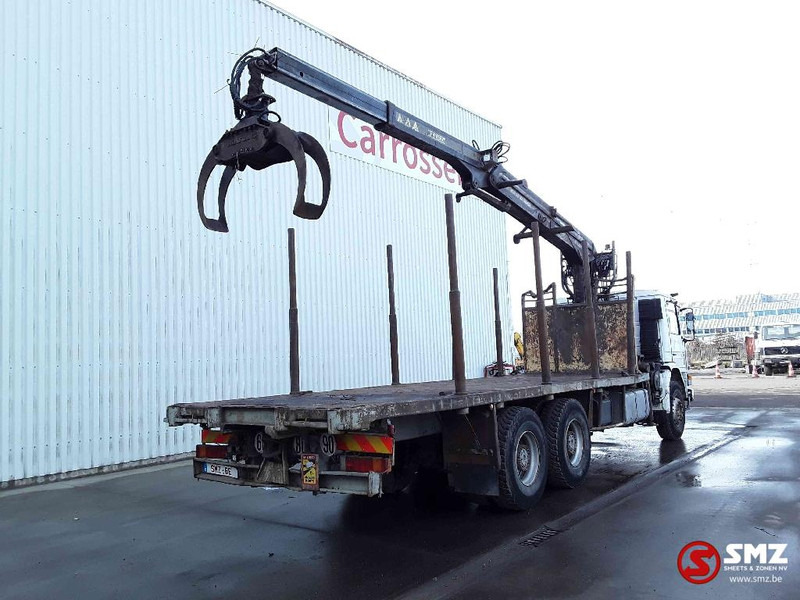 Camião de caixa aberta/ Plataforma, Caminhão grua Scania 113 360 Diebolt big axle 12 gear retarder: foto 9
