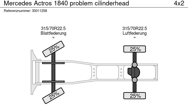 Tractor Mercedes-Benz Actros 1840 problem cilinderhead: foto 13