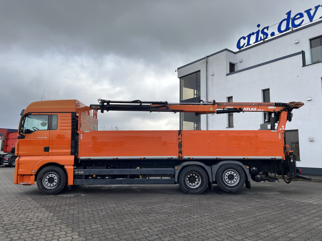 Camião de caixa aberta/ Plataforma, Caminhão grua MAN TGX 26.480 6x2  Atlas 145.2 Baustoff: foto 8