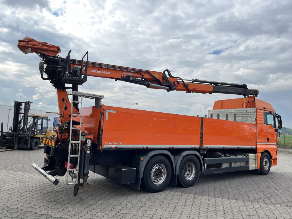 Camião de caixa aberta/ Plataforma, Caminhão grua MAN TGX 26.480 6x2  Atlas 145.2 Kran Baustoff   AHK: foto 11