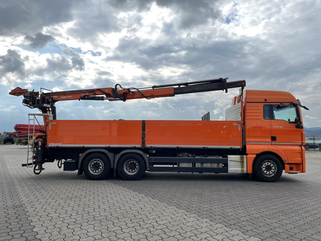 Camião de caixa aberta/ Plataforma, Caminhão grua MAN TGX 26.480 6x2  Atlas 145.2 Kran Baustoff   AHK: foto 12