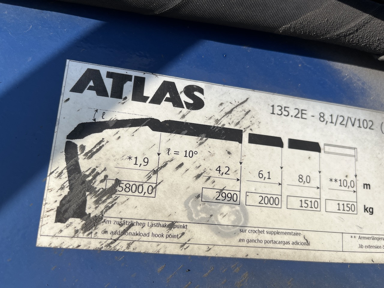 Caminhão com lona, Caminhão grua Mercedes-Benz 2541 6x2 Atlas 135.2E Pritsche 8,20 m Ausziehbar: foto 6 Caminhão com lona, Caminhão grua Mercedes-Benz 2541 6x2 Atlas 135.2E Pritsche 8,20 m Ausziehbar: foto 6