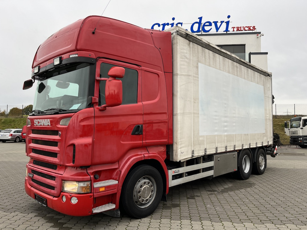 Scania R440 6x2 Hiab 166 E-5 HiDuo | AHK | Lenk-Lift A. - Caminhão com lona, Caminhão grua: foto 1 Scania R440 6x2 Hiab 166 E-5 HiDuo | AHK | Lenk-Lift A. - Caminhão com lona, Caminhão grua: foto 1