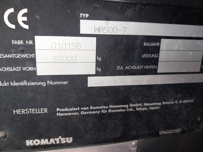 Komatsu WA500-7 - Carregadeira de rodas: foto 2 Komatsu WA500-7 - Carregadeira de rodas: foto 2