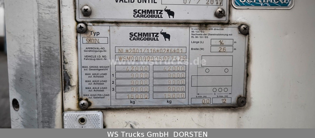 Semireboque frigorífico Schmitz Cargobull SKO 24 Kühlauflieger | Rohrbahn Vector 1850Mt: foto 8