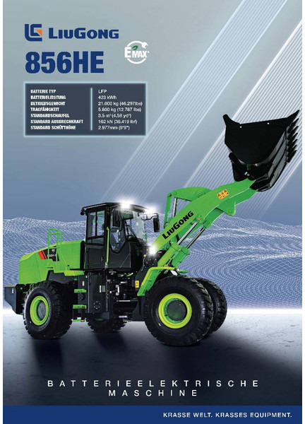 LIUGONG 856 HE vollelektrisch, 21.000 kg, 3.5 cbm - Carregadeira de rodas: foto 1 LIUGONG 856 HE vollelektrisch, 21.000 kg, 3.5 cbm - Carregadeira de rodas: foto 1