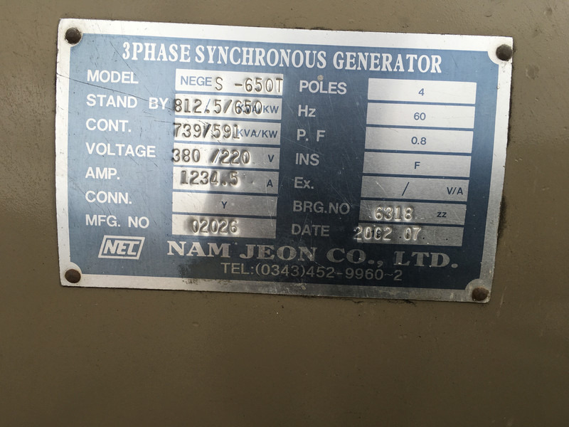 MTU 12V2000 G42 GENERATOR 739 KVA USED - Gerador elétrico: foto 5 MTU 12V2000 G42 GENERATOR 739 KVA USED - Gerador elétrico: foto 5