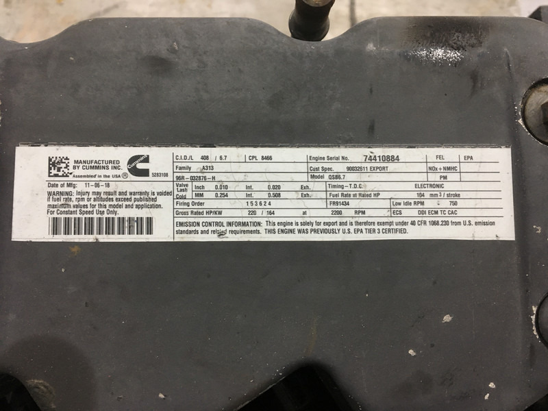 Máquina de construção Cummins QSB6.7 CPL8466 COMMONRAIL FOR PARTS: foto 6