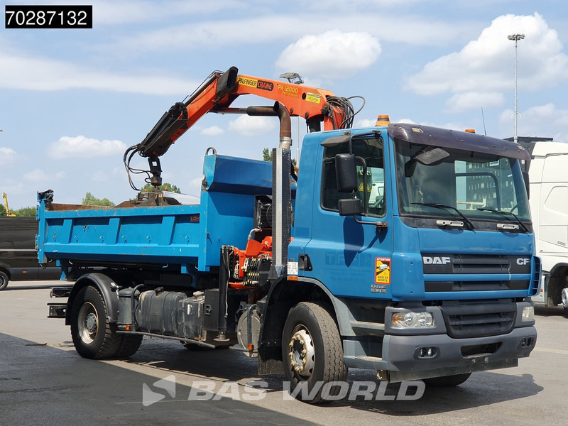 Caminhão basculante, Caminhão grua DAF CF75.310 4X2 Palfinger PK12000 Kran Crane 7m3 tipper Big-Axle Steelsuspension Euro 3: foto 19