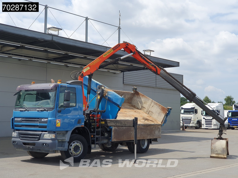 Caminhão basculante, Caminhão grua DAF CF75.310 4X2 Palfinger PK12000 Kran Crane 7m3 tipper Big-Axle Steelsuspension Euro 3: foto 7