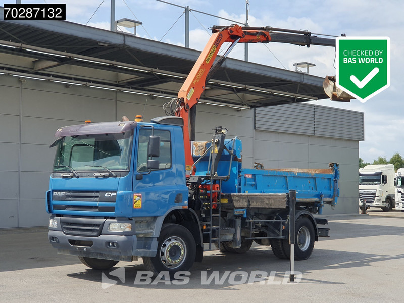 DAF CF75.310 4X2 Palfinger PK12000 Kran Crane 7m3 tipper Big-Axle Steelsuspension Euro 3 - Caminhão basculante, Caminhão grua: foto 1 DAF CF75.310 4X2 Palfinger PK12000 Kran Crane 7m3 tipper Big-Axle Steelsuspension Euro 3 - Caminhão basculante, Caminhão grua: foto 1