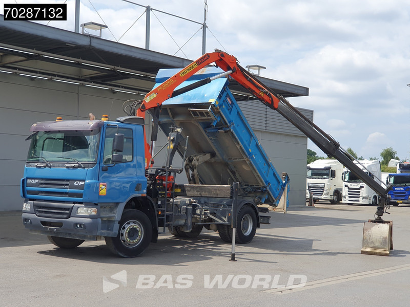 Caminhão basculante, Caminhão grua DAF CF75.310 4X2 Palfinger PK12000 Kran Crane 7m3 tipper Big-Axle Steelsuspension Euro 3: foto 8