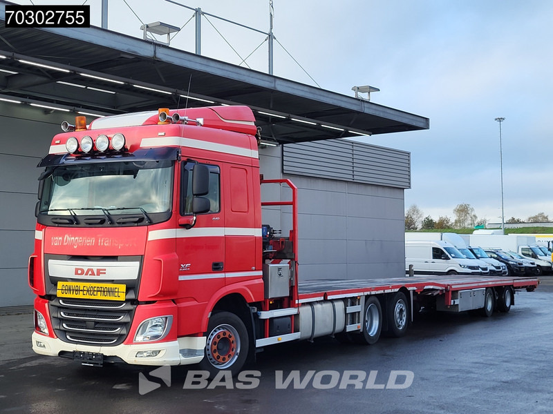 DAF XF 440 XF 6X2 NL-Truck Transporter APK HMF 900-K2 crane Winch Lift-Lenkachse Euro 6 - Camião de caixa aberta/ Plataforma, Caminhão grua: foto 5 DAF XF 440 XF 6X2 NL-Truck Transporter APK HMF 900-K2 crane Winch Lift-Lenkachse Euro 6 - Camião de caixa aberta/ Plataforma, Caminhão grua: foto 5