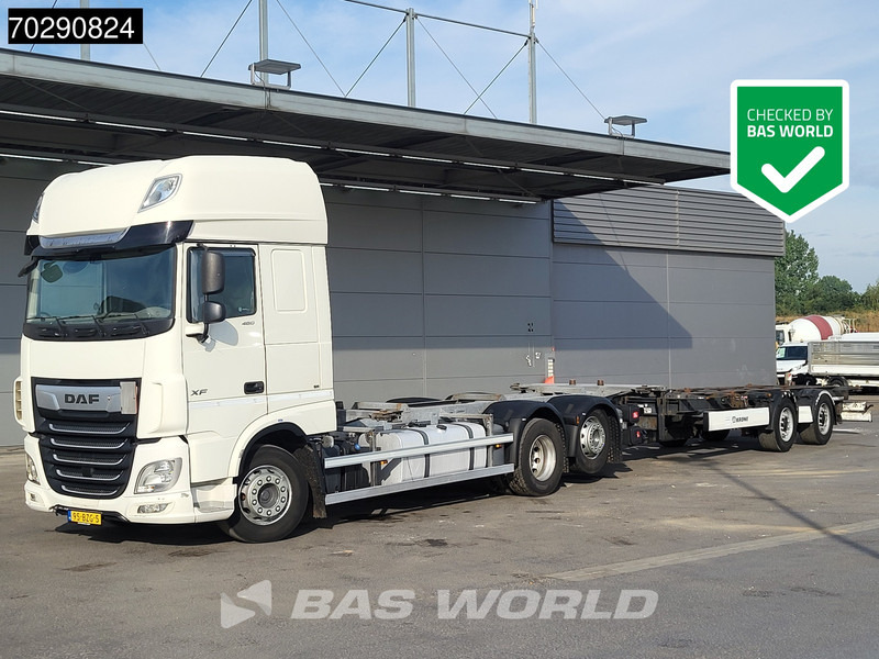 DAF XF 480 6X2 Combi NL-Truck BDF Retarder Liftaxle Automatic ACC Euro 6 - Caminhão transportador de contêineres/ Caixa móvel: foto 1 DAF XF 480 6X2 Combi NL-Truck BDF Retarder Liftaxle Automatic ACC Euro 6 - Caminhão transportador de contêineres/ Caixa móvel: foto 1