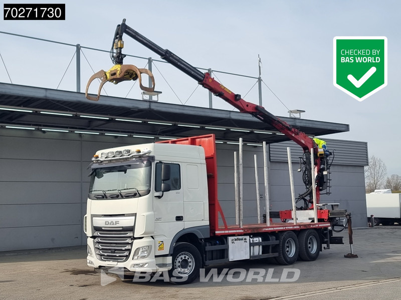 DAF XF 510 6X4 Jonsered Z-Crane SC ACC Retarder Euro 6 - Caminhão florestal, Caminhão grua: foto 1 DAF XF 510 6X4 Jonsered Z-Crane SC ACC Retarder Euro 6 - Caminhão florestal, Caminhão grua: foto 1