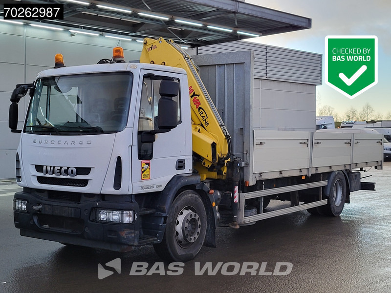 Iveco Eurocargo 180E250 4X2 Engine problems/defect Hyva HB150 XE 3 Kran Euro 5 - Camião de caixa aberta/ Plataforma, Caminhão grua: foto 1 Iveco Eurocargo 180E250 4X2 Engine problems/defect Hyva HB150 XE 3 Kran Euro 5 - Camião de caixa aberta/ Plataforma, Caminhão grua: foto 1
