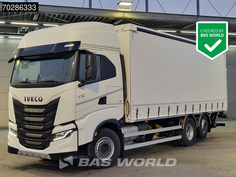 Iveco S-Way 490 6X2 NEW! Lift+steering Axle 2000kg Ladebordwand Retarder Navi Standklima - Caminhão com lona: foto 1 Iveco S-Way 490 6X2 NEW! Lift+steering Axle 2000kg Ladebordwand Retarder Navi Standklima - Caminhão com lona: foto 1