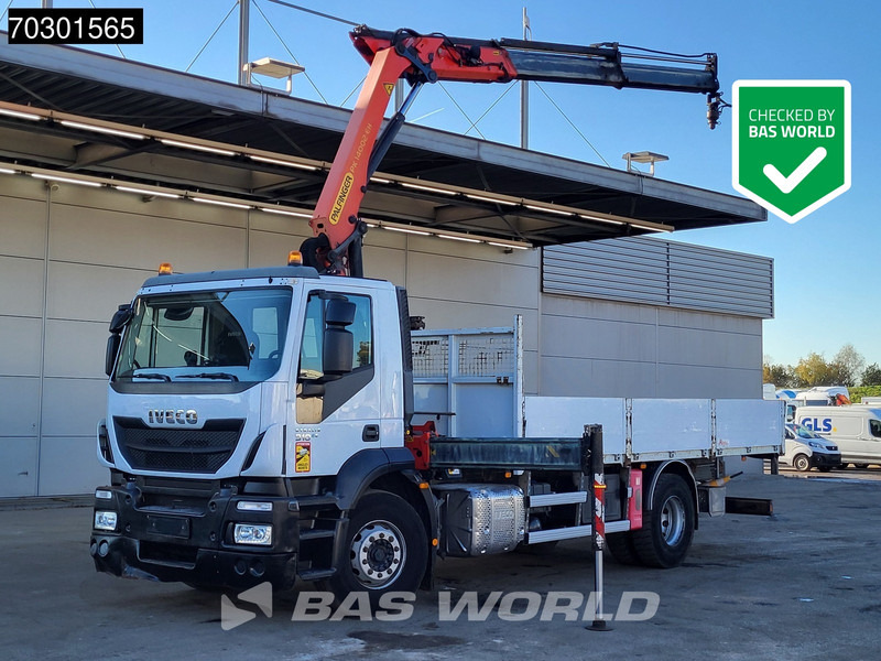 Iveco Stralis 310 4X2 Palfinger PK14002 EH Kran Crane Steel suspension Euro 6 - Camião de caixa aberta/ Plataforma, Caminhão grua: foto 1 Iveco Stralis 310 4X2 Palfinger PK14002 EH Kran Crane Steel suspension Euro 6 - Camião de caixa aberta/ Plataforma, Caminhão grua: foto 1