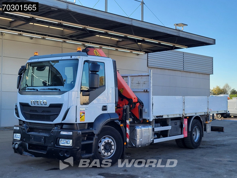Camião de caixa aberta/ Plataforma, Caminhão grua Iveco Stralis 310 4X2 Palfinger PK14002 EH Kran Crane Steel suspension Euro 6: foto 14