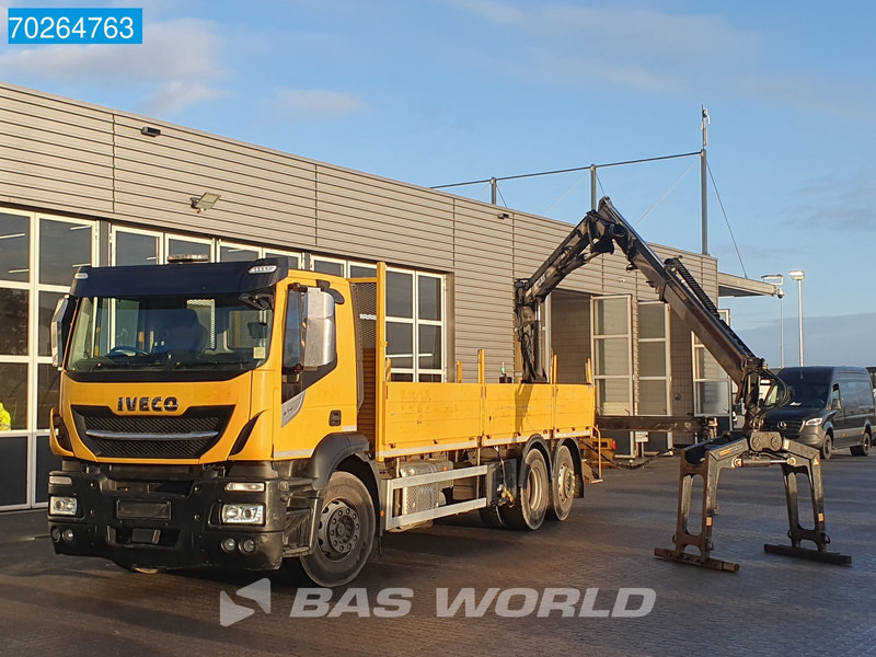 Camião de caixa aberta/ Plataforma, Caminhão grua Iveco Stralis 310 6X2 RHD! Atlas 135.2VE-A11 Crane Lift-Lenkachse ACC Euro 6: foto 6