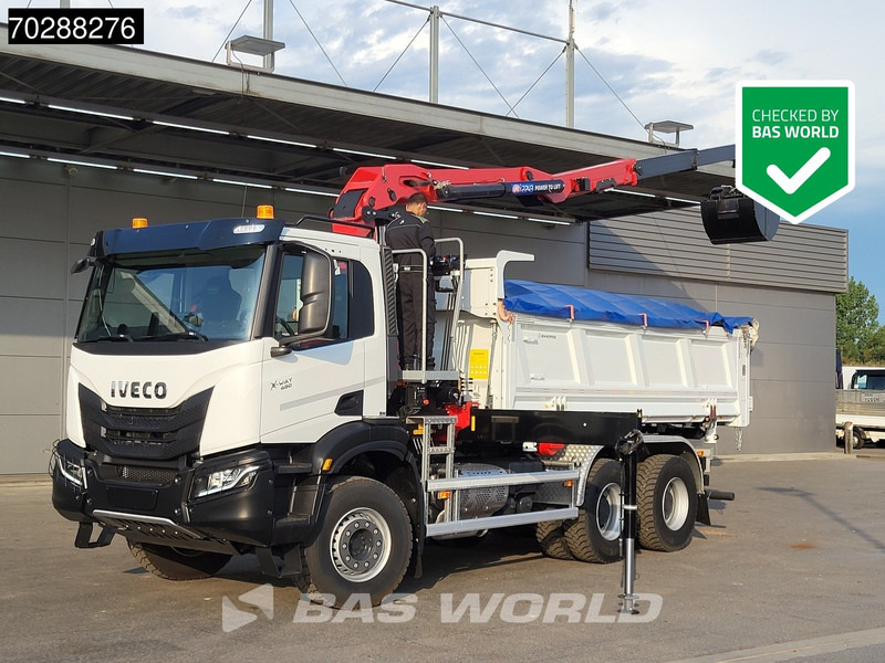 Iveco X-Way 480 6X4 NEW! HMF 2243Z-RCS Z-Crane kran 12m3 KH-Kipper Retarder Big-Axle - Caminhão basculante, Caminhão grua: foto 1 Iveco X-Way 480 6X4 NEW! HMF 2243Z-RCS Z-Crane kran 12m3 KH-Kipper Retarder Big-Axle - Caminhão basculante, Caminhão grua: foto 1