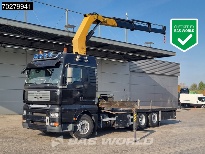 MAN TGA 26.430 6X2 Palfinger PK32080 Kran Crane Manual Liftachse Euro 4 - Camião de caixa aberta/ Plataforma, Caminhão grua: foto 1 MAN TGA 26.430 6X2 Palfinger PK32080 Kran Crane Manual Liftachse Euro 4 - Camião de caixa aberta/ Plataforma, Caminhão grua: foto 1