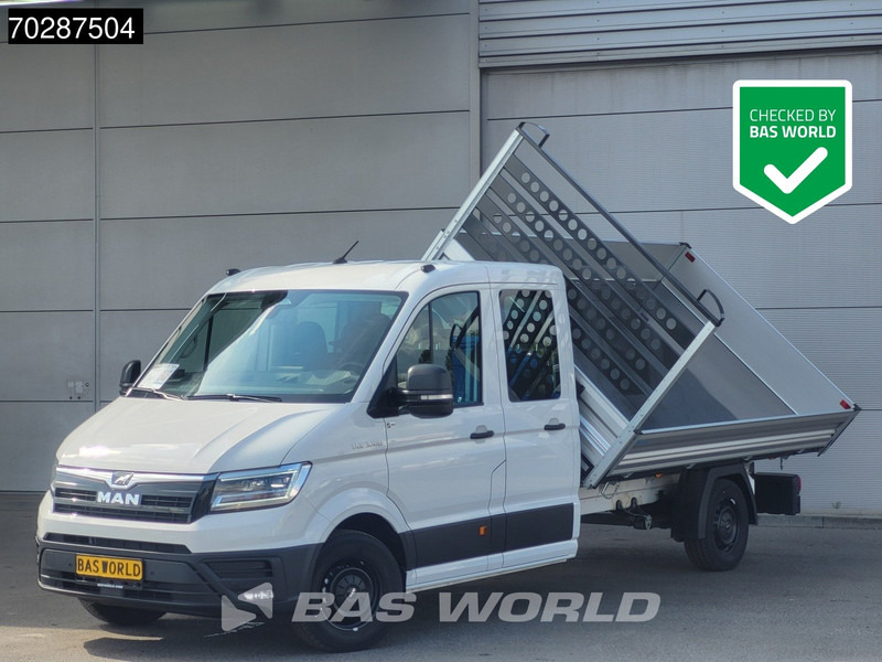 MAN TGE 3.180 Drie-Zijdige Automaat Kipper 2025-Facelift 180PK Trekhaak LED Airco Cruise Navi Euro6 Kipper Tipper Benne Kieper 3m3 A/C Towbar - Furgão basculante: foto 1 MAN TGE 3.180 Drie-Zijdige Automaat Kipper 2025-Facelift 180PK Trekhaak LED Airco Cruise Navi Euro6 Kipper Tipper Benne Kieper 3m3 A/C Towbar - Furgão basculante: foto 1