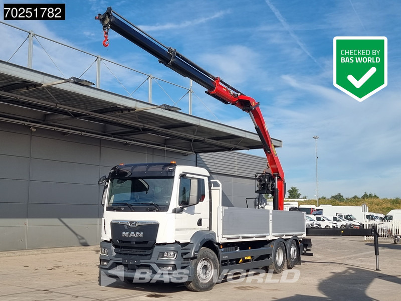 MAN TGS 26.440 6X2 NEW NL-Truck Palfinger PK 20.501 L TEC3 Kran Crane Baustoff Euro 6 - Camião de caixa aberta/ Plataforma, Caminhão grua: foto 1 MAN TGS 26.440 6X2 NEW NL-Truck Palfinger PK 20.501 L TEC3 Kran Crane Baustoff Euro 6 - Camião de caixa aberta/ Plataforma, Caminhão grua: foto 1
