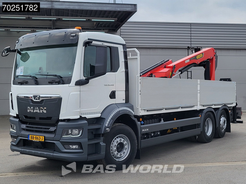 MAN TGS 26.440 6X2 NEW NL-Truck Palfinger PK 20.501 L TEC3 Kran Crane Euro 6 - Camião de caixa aberta/ Plataforma, Caminhão grua: foto 1 MAN TGS 26.440 6X2 NEW NL-Truck Palfinger PK 20.501 L TEC3 Kran Crane Euro 6 - Camião de caixa aberta/ Plataforma, Caminhão grua: foto 1