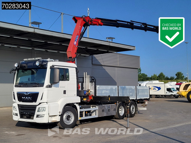 MAN TGS 26.460 TGS 6X2 Retarder HMF 2120K 6x Extensions Crane Kran Navi Euro 6 - Camião de caixa aberta/ Plataforma, Caminhão grua: foto 1 MAN TGS 26.460 TGS 6X2 Retarder HMF 2120K 6x Extensions Crane Kran Navi Euro 6 - Camião de caixa aberta/ Plataforma, Caminhão grua: foto 1