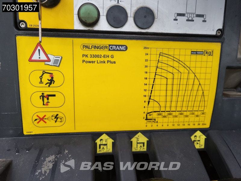 Caminhão basculante, Caminhão grua MAN TGS 33.420 6X6 Palfinger PK33002 EH Crane 12m3 tipper Manual Retarder Big-Axle Euro 6: foto 16