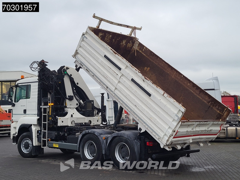 Caminhão basculante, Caminhão grua MAN TGS 33.420 6X6 Palfinger PK33002 EH Crane 12m3 tipper Manual Retarder Big-Axle Euro 6: foto 19