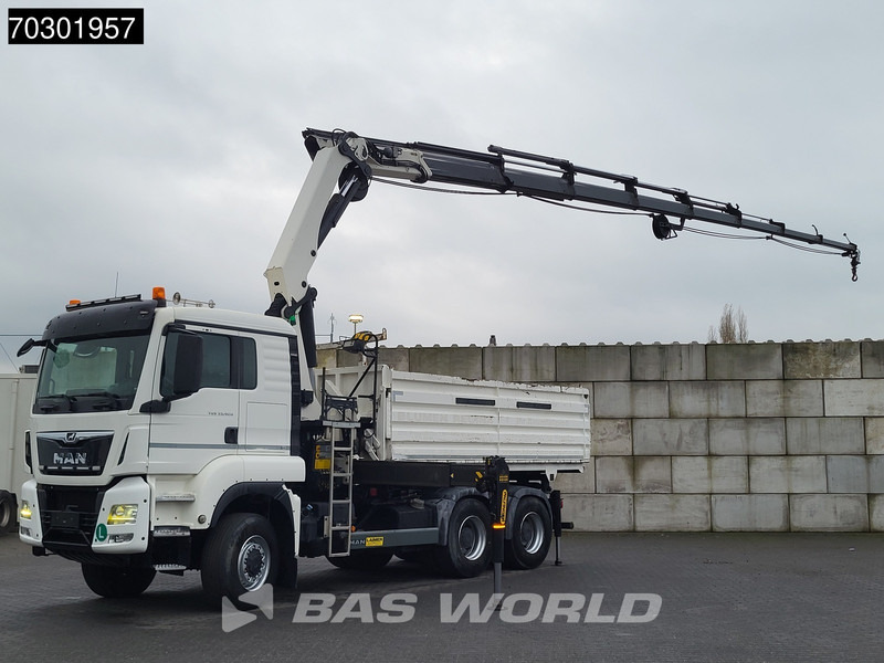 MAN TGS 33.420 6X6 Palfinger PK33002 EH Crane 12m3 tipper Manual Retarder Big-Axle Euro 6 - Caminhão basculante, Caminhão grua: foto 3 MAN TGS 33.420 6X6 Palfinger PK33002 EH Crane 12m3 tipper Manual Retarder Big-Axle Euro 6 - Caminhão basculante, Caminhão grua: foto 3