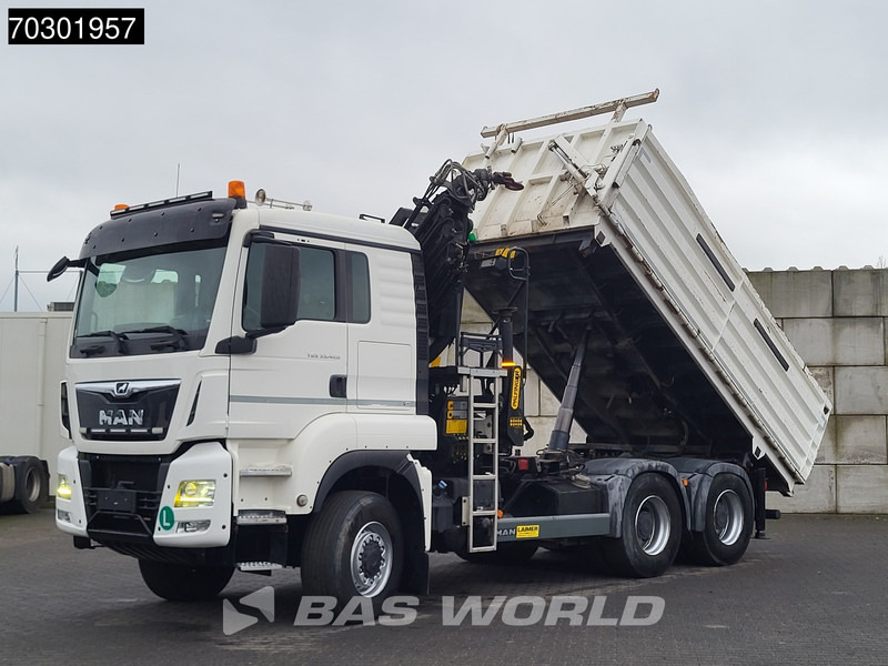 Caminhão basculante, Caminhão grua MAN TGS 33.420 6X6 Palfinger PK33002 EH Crane 12m3 tipper Manual Retarder Big-Axle Euro 6: foto 18