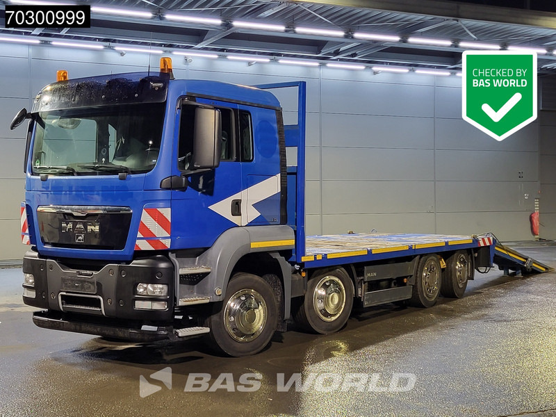 MAN TGS 35.480 8X2 Machine transporter Hydraulic Ramps Lift+Steering Axle Manual Euro 5 - Caminhão transporte de veículos: foto 1 MAN TGS 35.480 8X2 Machine transporter Hydraulic Ramps Lift+Steering Axle Manual Euro 5 - Caminhão transporte de veículos: foto 1