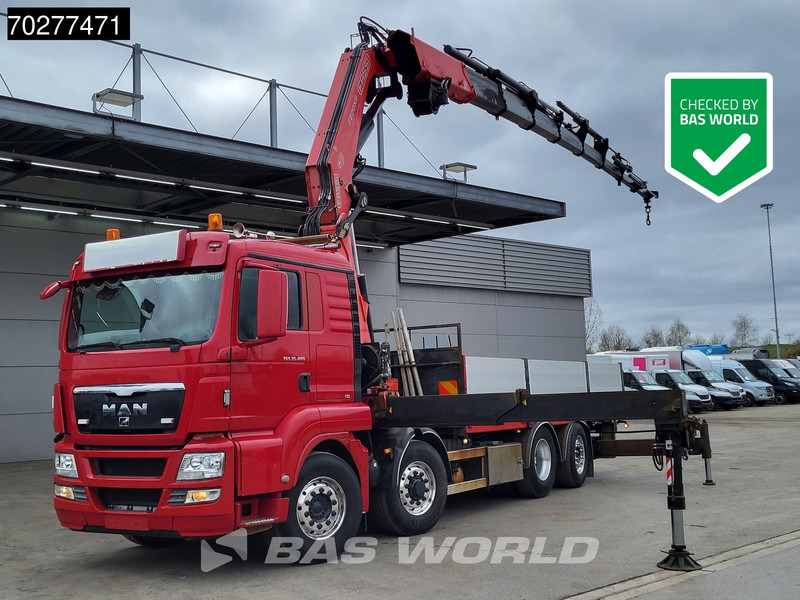 MAN TGS 35.480 8X4 Fassi F800BXP.28 Kran Crane Hydrodrive Lift-Lenkachse Euro 4 - Camião de caixa aberta/ Plataforma, Caminhão grua: foto 1 MAN TGS 35.480 8X4 Fassi F800BXP.28 Kran Crane Hydrodrive Lift-Lenkachse Euro 4 - Camião de caixa aberta/ Plataforma, Caminhão grua: foto 1