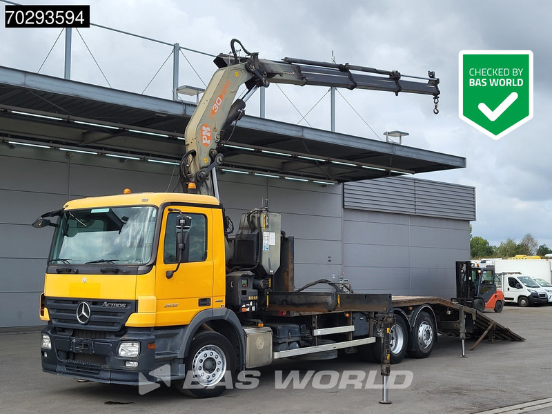 Mercedes-Benz Actros 2532 6X2 PM 30 T/M Crane Kran Remote Lift+Steering Axle 3-Pedals - Camião de caixa aberta/ Plataforma, Caminhão grua: foto 1 Mercedes-Benz Actros 2532 6X2 PM 30 T/M Crane Kran Remote Lift+Steering Axle 3-Pedals - Camião de caixa aberta/ Plataforma, Caminhão grua: foto 1