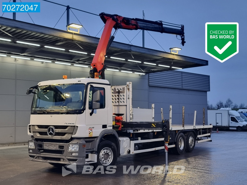 Mercedes-Benz Actros 2536 6X2 Palfinger PK14002-EH A Remote Lift+Lenkachse EEV - Camião de caixa aberta/ Plataforma, Caminhão grua: foto 1 Mercedes-Benz Actros 2536 6X2 Palfinger PK14002-EH A Remote Lift+Lenkachse EEV - Camião de caixa aberta/ Plataforma, Caminhão grua: foto 1