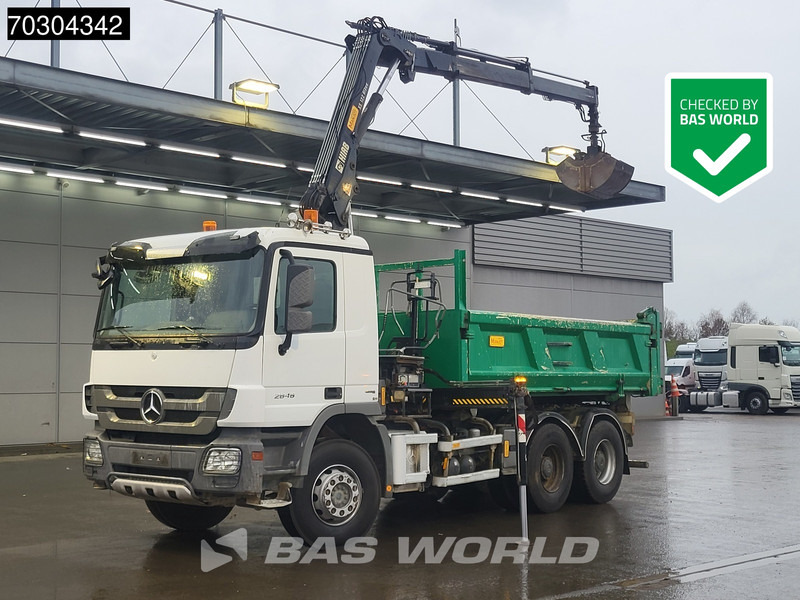 Mercedes-Benz Actros 2646 Actros 6X4 HIAB 122 BS-2 HIDUO Crane Kran 3-way tipper Big-Axle Euro 5 - Caminhão basculante, Caminhão grua: foto 1 Mercedes-Benz Actros 2646 Actros 6X4 HIAB 122 BS-2 HIDUO Crane Kran 3-way tipper Big-Axle Euro 5 - Caminhão basculante, Caminhão grua: foto 1