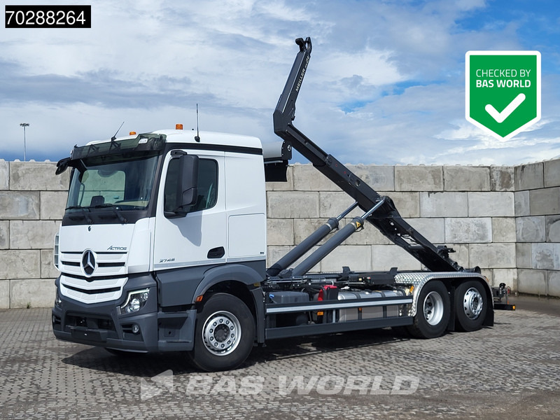 Mercedes-Benz Actros 2745 6X2 NEW! Meiller RS21-70 Hooklift Retarder Lift+Steering Axle PPC Navi - Caminhão polibenne: foto 1 Mercedes-Benz Actros 2745 6X2 NEW! Meiller RS21-70 Hooklift Retarder Lift+Steering Axle PPC Navi - Caminhão polibenne: foto 1
