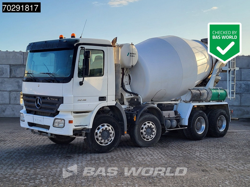 Mercedes-Benz Actros 3236 8X4 9m3 Stetter Mixer Retarder Steelsuspension Big-Axle Euro 3 - Caminhão betoneira: foto 1 Mercedes-Benz Actros 3236 8X4 9m3 Stetter Mixer Retarder Steelsuspension Big-Axle Euro 3 - Caminhão betoneira: foto 1