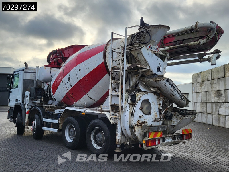 Mercedes-Benz Actros 3241 8X4 Putzmeister M24-3 Pump + 9m3 LIEBHERR Mixer Steelsuspension 3-Pedals Euro 4 - Autobomba de betão: foto 2 Mercedes-Benz Actros 3241 8X4 Putzmeister M24-3 Pump + 9m3 LIEBHERR Mixer Steelsuspension 3-Pedals Euro 4 - Autobomba de betão: foto 2