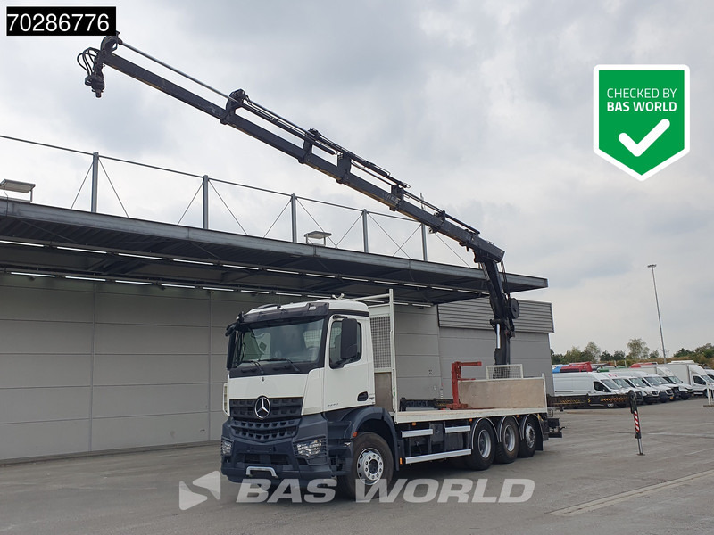 Mercedes-Benz Arocs 3240 8X4 HIAB 211E-6 HIPRO Big-Axle Lift+Steering Navi Euro 6 - Camião de caixa aberta/ Plataforma, Caminhão grua: foto 1 Mercedes-Benz Arocs 3240 8X4 HIAB 211E-6 HIPRO Big-Axle Lift+Steering Navi Euro 6 - Camião de caixa aberta/ Plataforma, Caminhão grua: foto 1