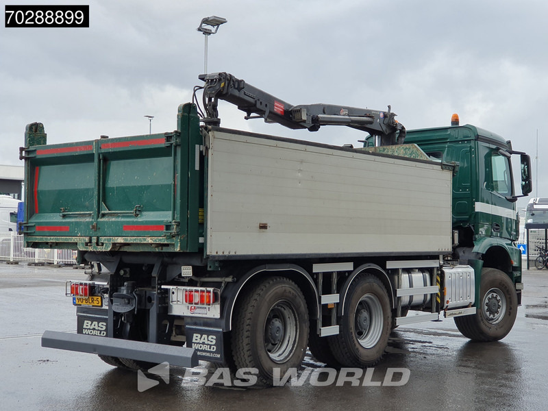 Caminhão basculante, Caminhão grua Mercedes-Benz Arocs 3342 Arocs 6X6 NL-Truck HMF 1643 Z-Crane Kran Steering Axle Big-Axle Euro 6: foto 16